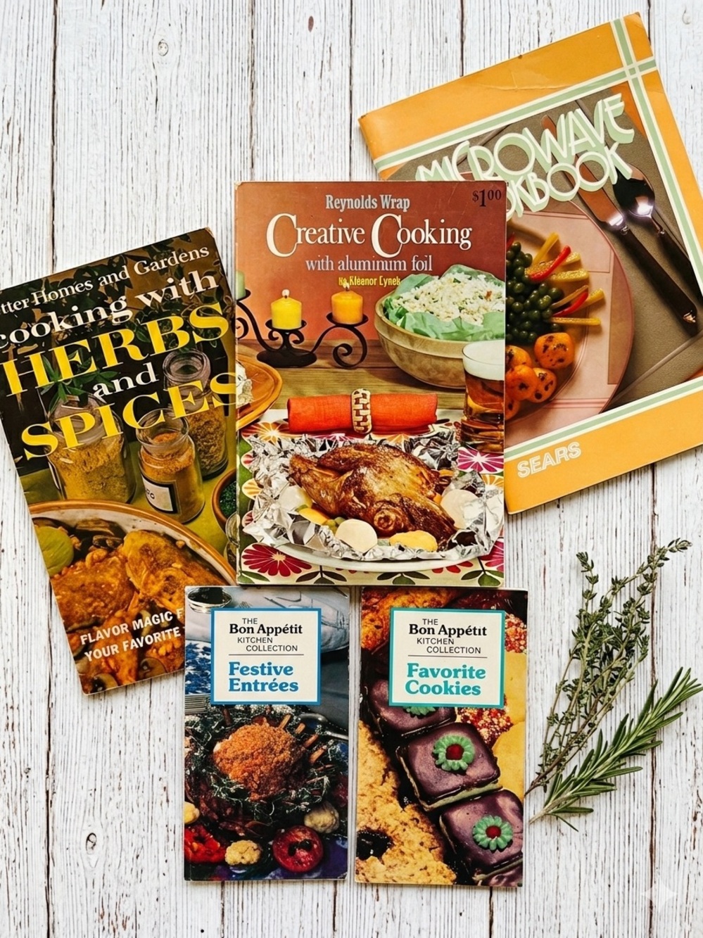 Vintage Cookbook Bundle 1960s-1980s Retro Recipe Booklets Lot of 5 Kitsch